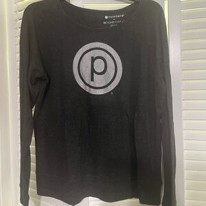 Pure Barre Black Sweatshirt with White Logo